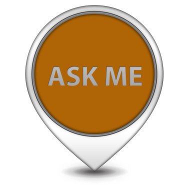 ask me pointer icon on white background clipart