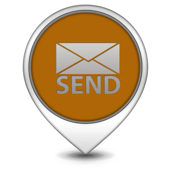 Send pointer icon on white background — Stock Photo, Image