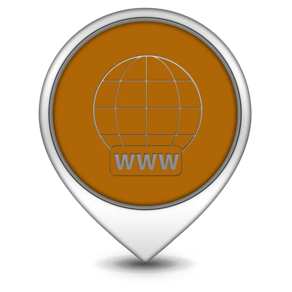 Www pointer icon on white background — Stock Photo, Image