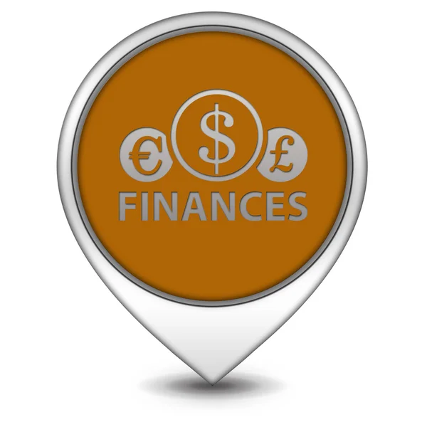 Finance pointer icon on white background — Stock Photo, Image