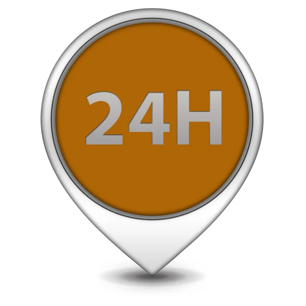 24 hours pointer icon on white background — Stock Photo, Image