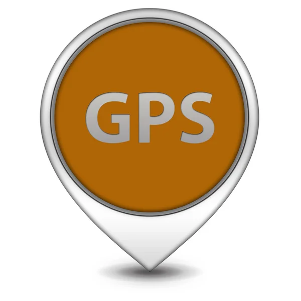 Gps pointer icon on white background — Stock Photo, Image