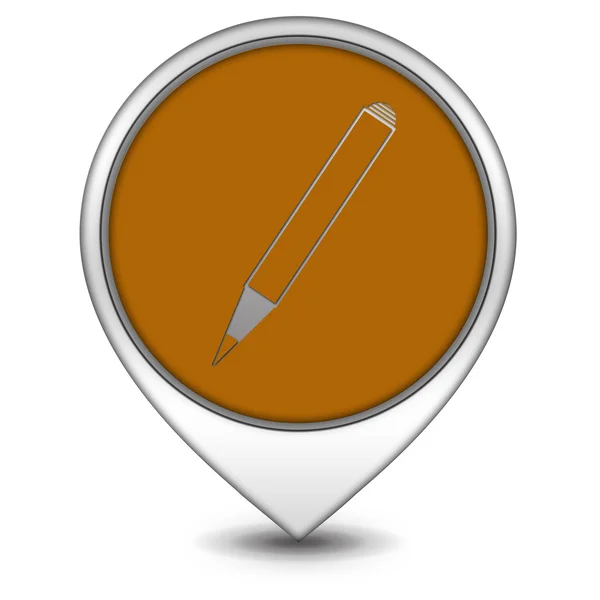 Bleistift-Zeiger-Symbol auf weißem Hintergrund — Stockfoto