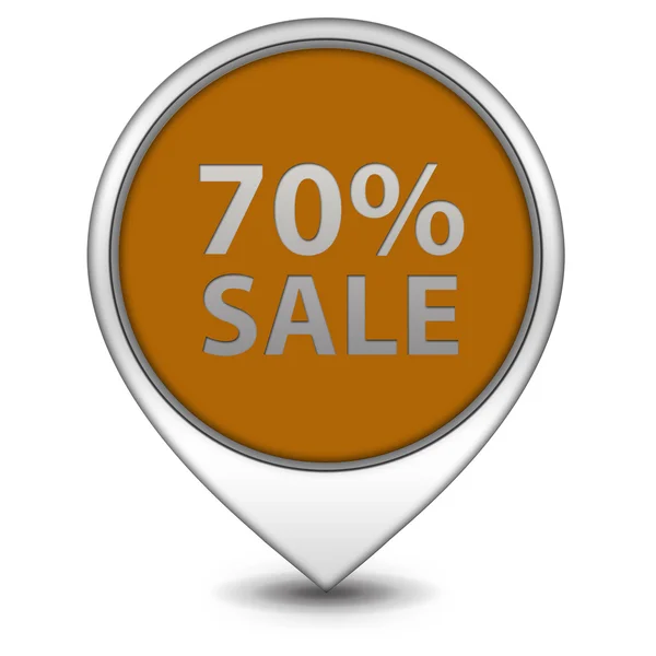 Sale seventy percent pointer icon on white background — Stock Photo, Image