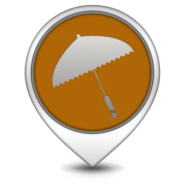 Umbrella pointer icon on white background — Stock Photo, Image