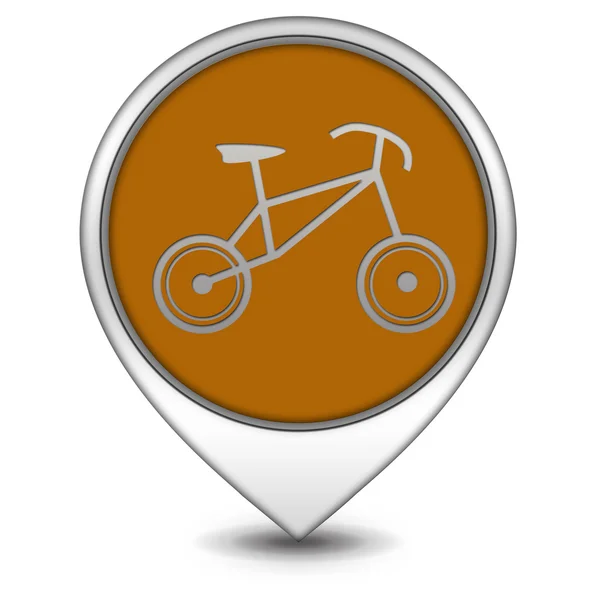 Bike pointer icon on white background — Stock Photo, Image