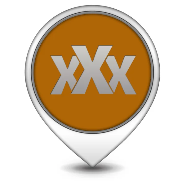 XXX mutató ikon fehér háttér — Stock Fotó