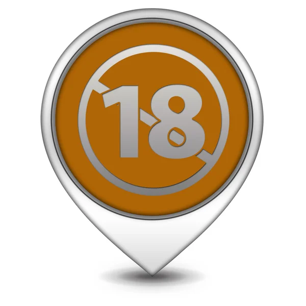 18 pointer icon on white background — Stock Photo, Image