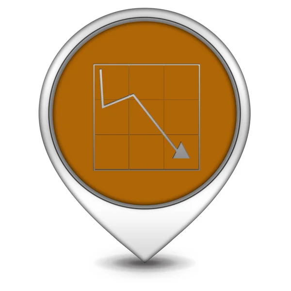 Data analysis pointer icon on white background — Stock Photo, Image