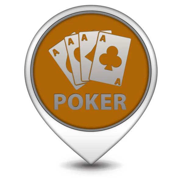 Ikona wskaźnika Poker na białym tle — Zdjęcie stockowe