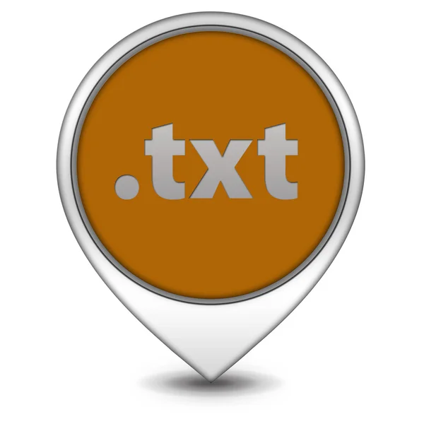 .txt pointer icon on white background — Stock Photo, Image