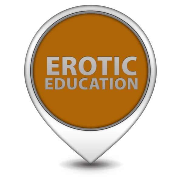 Erotiska utbildning pekarikonen på vit bakgrund — Stockfoto