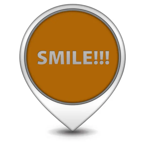 Smile pointer icon on white background — Stock Photo, Image