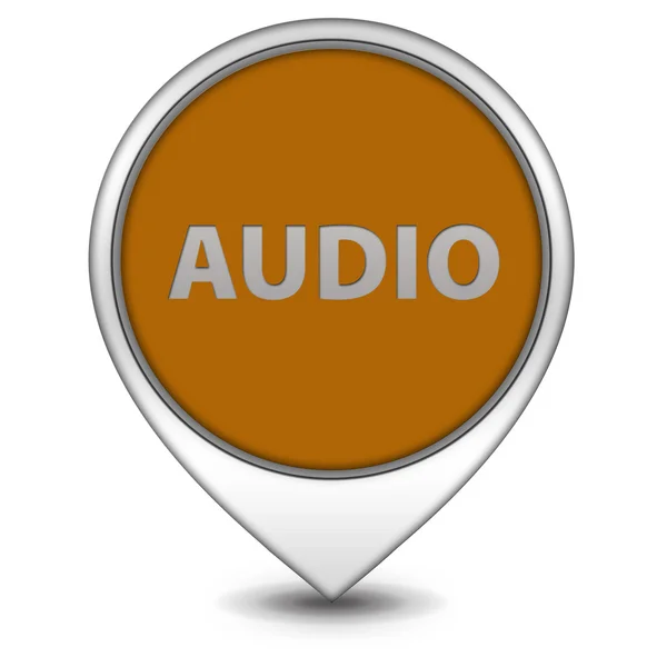 Audio pointer icon on white background — Stock Photo, Image