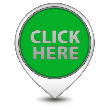 İşaretçi simgesi beyaz zemin üzerine tıklayınız