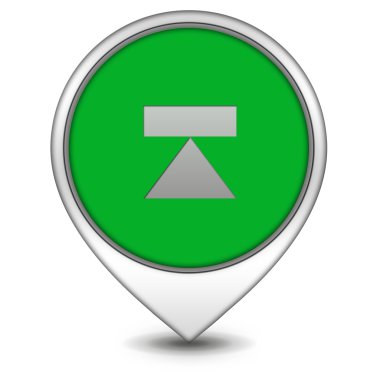 İşaretçi simgesi beyaz arka planda çıkarma