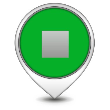 İşaretçi simgesi beyaz arka plan üzerinde durmak