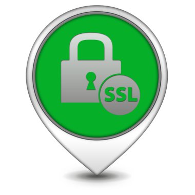 SSL işaretçi simgesi beyaz arka plan üzerinde