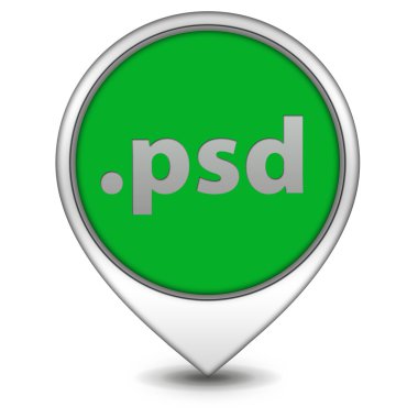 .beyaz arka planda psd işaretçi simgesi