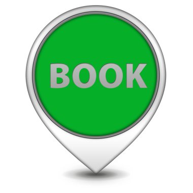 Kitap işaretçi simgesi beyaz arka plan üzerinde