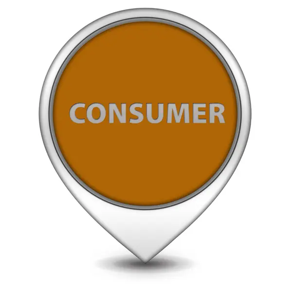 Icona puntatore consumatore su sfondo bianco — Foto Stock
