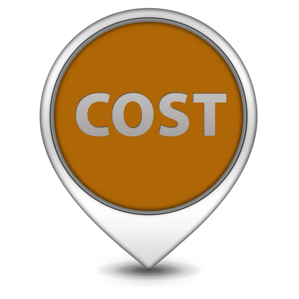 Cost pointer icon on white background — Stock Photo, Image