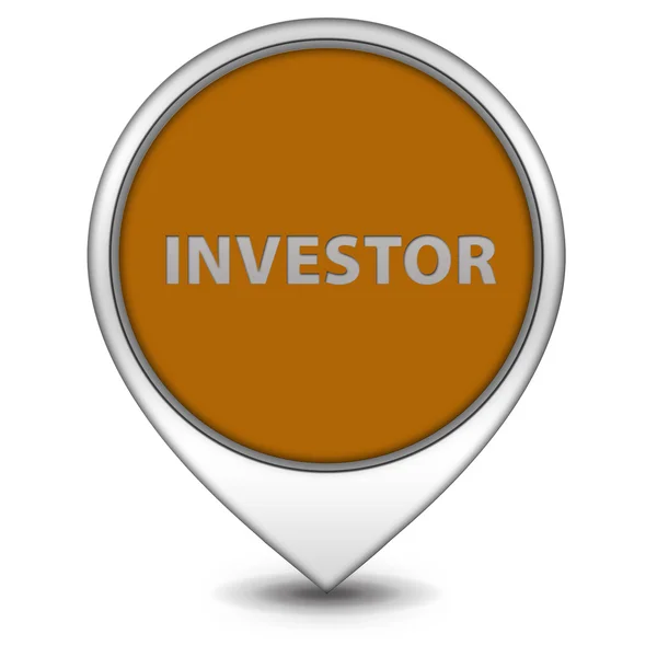 Ícone de ponteiro investidor no fundo branco — Fotografia de Stock