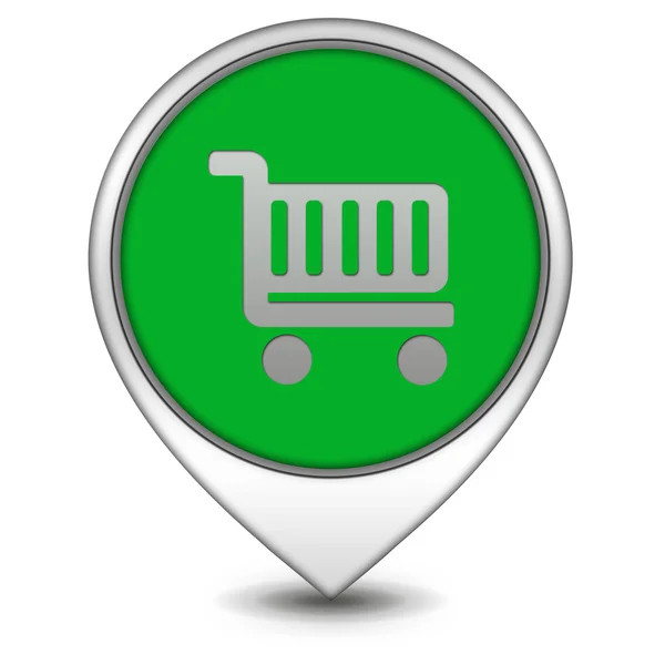 Shopping cart pekaren ikon på vit bakgrund — Stockfoto