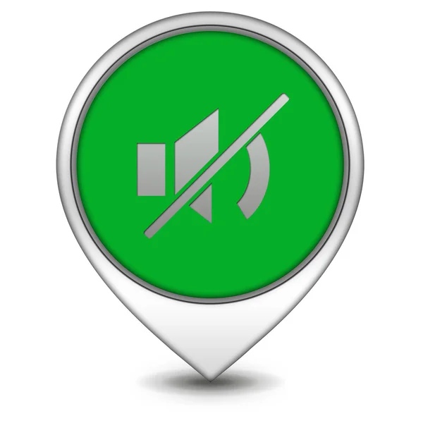 Mute pointer icon on white background — Stock Photo, Image