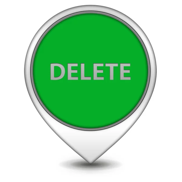 Delete pointer icon on white background — Stock Photo, Image