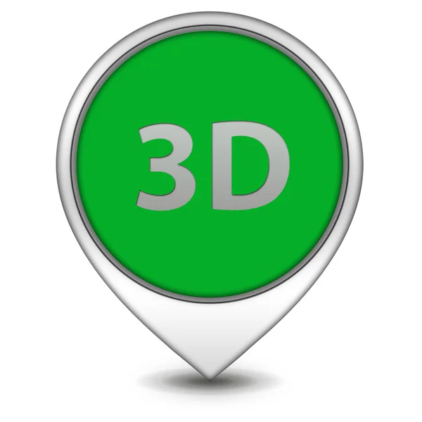 3d pointer icon on white background — Stock Photo, Image