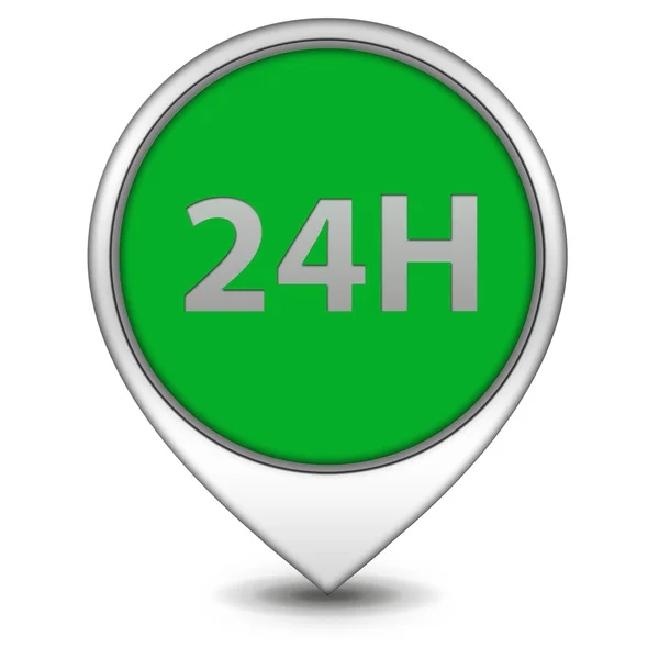 24 hours pointer icon on white background — Stock Photo, Image