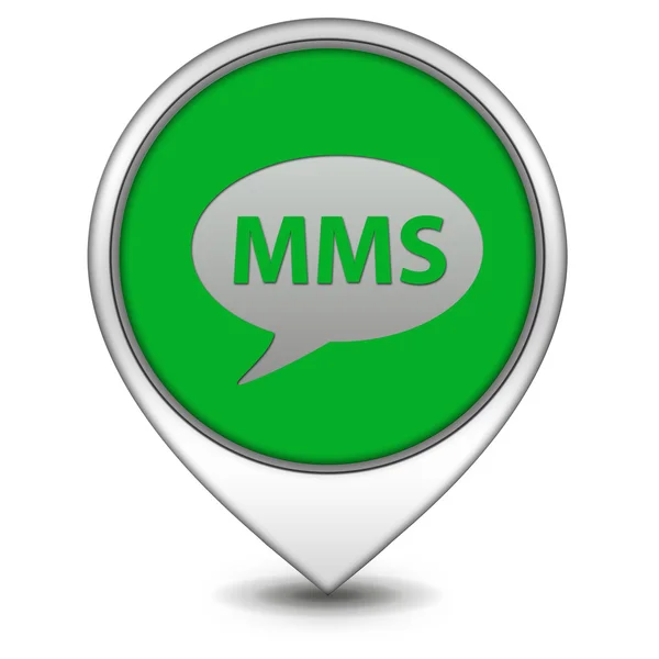 Ikona ukazatele MMS na bílém pozadí — Stock fotografie