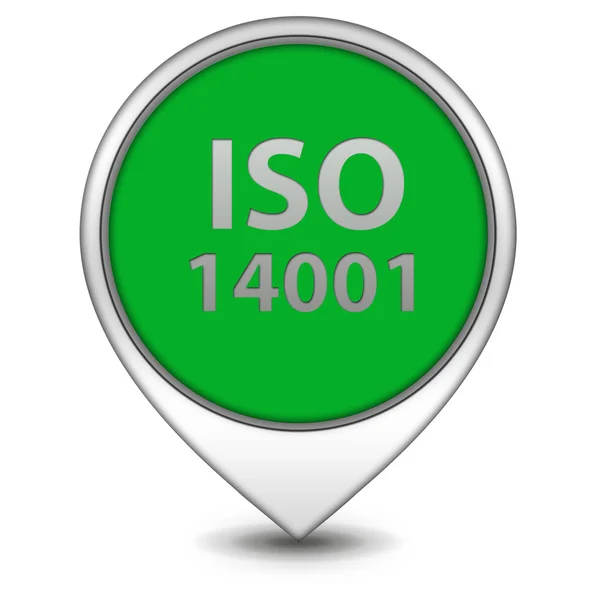 Iso 14001 pointer icon on white background — Stock Photo, Image