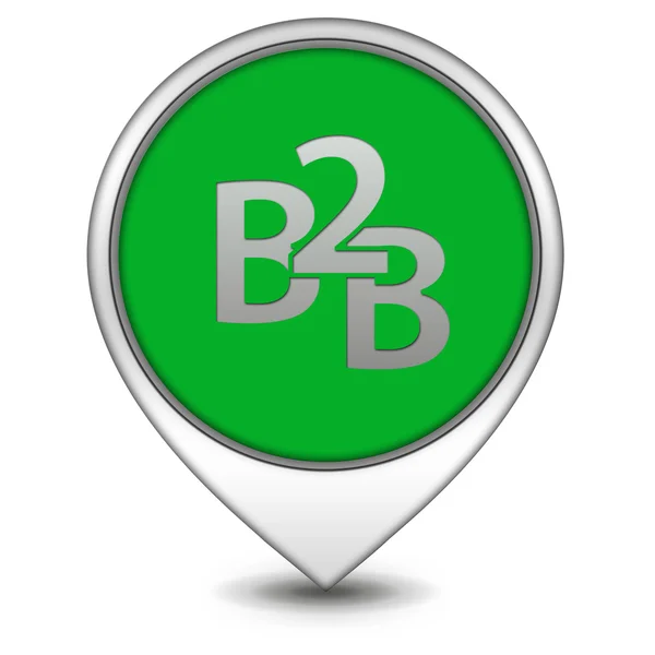 Icono de puntero B2B sobre fondo blanco —  Fotos de Stock