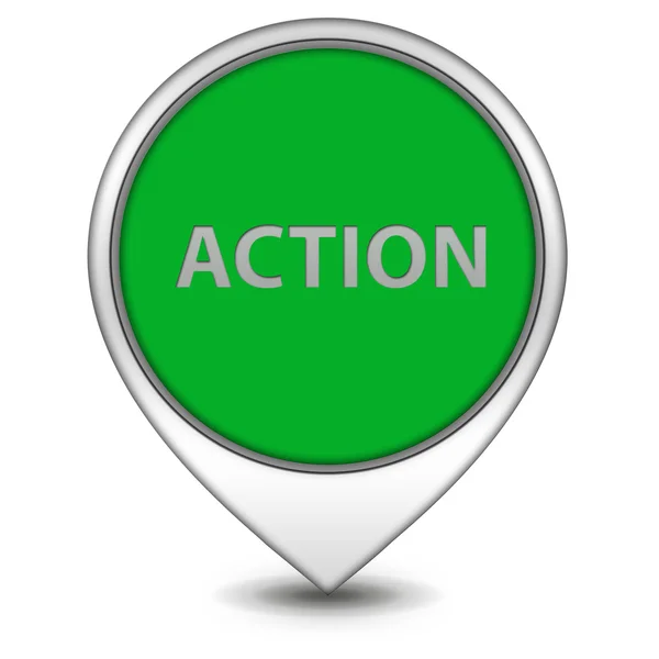 Action pointer icon on white background — Stock Photo, Image