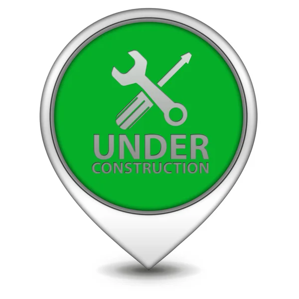 Under construction pointer icon on white background — Stock Photo, Image