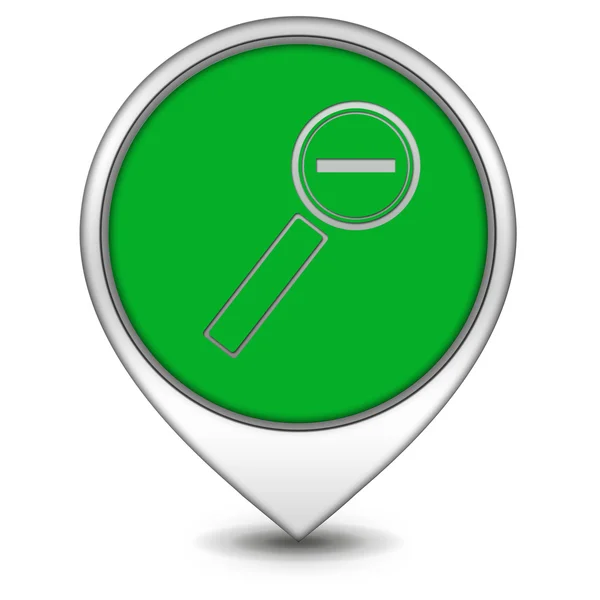 Zoom out pointer icon on white background — Stock Photo, Image