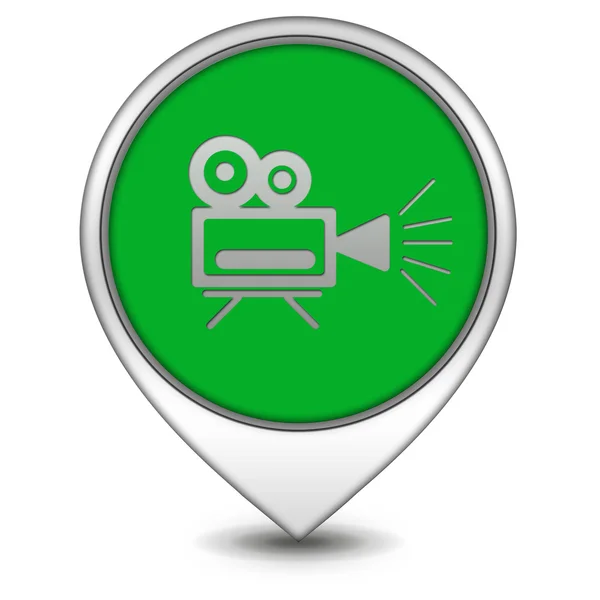 Camera pointer icon on white background — Stock Photo, Image