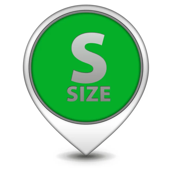 Icono de puntero de tamaño S sobre fondo blanco —  Fotos de Stock