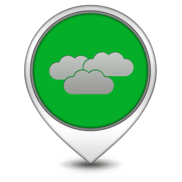 Cloud pointer icon on white background — Stock Photo, Image