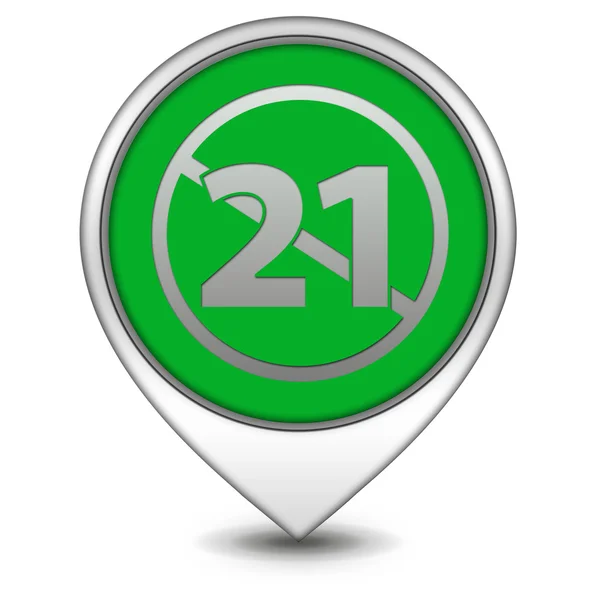 21 pointer icon on white background — Stock Photo, Image
