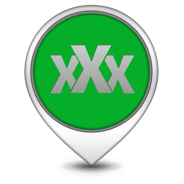 XXX wskaźnik ikona na białym tle — Zdjęcie stockowe