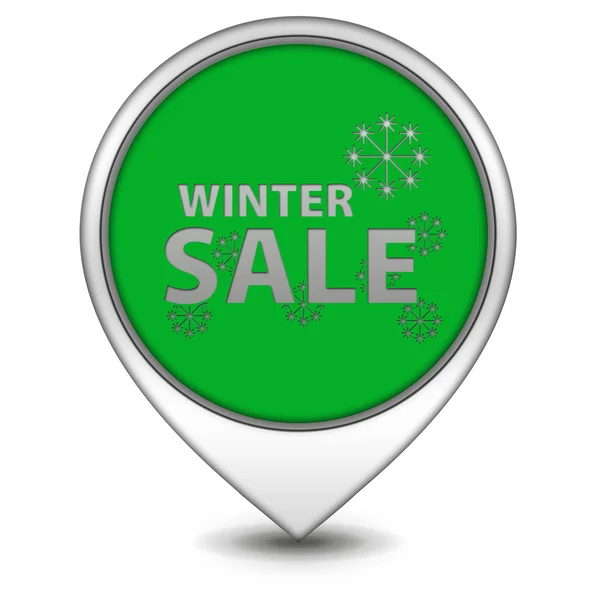 Ícone de ponteiro de venda de inverno no fundo branco — Fotografia de Stock