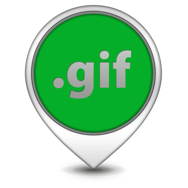 .gif pointer icon on white background — Stock Photo, Image