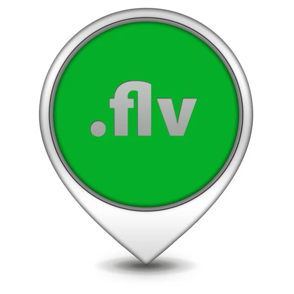 .flv pointer icon on white background — Stock Photo, Image