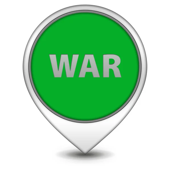 Savaş işaretçi simgesi beyaz arka plan üzerinde — Stok fotoğraf