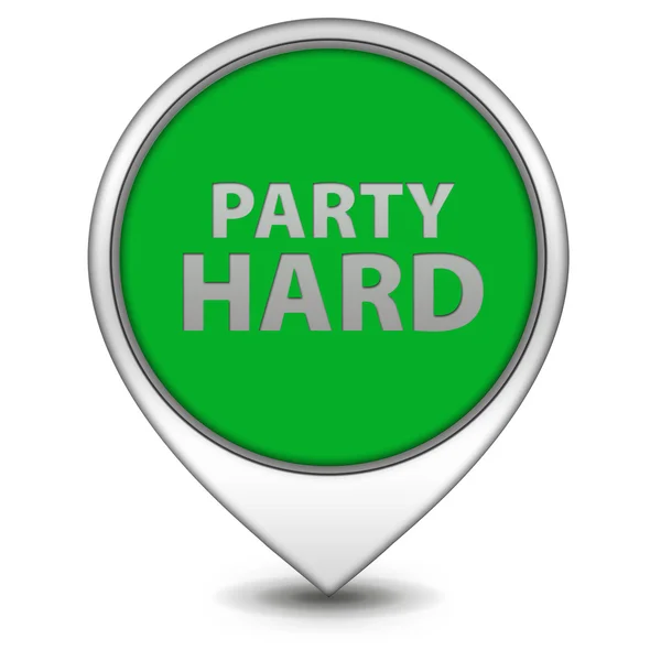 Party hard pointer icon on white background — Stock Photo, Image