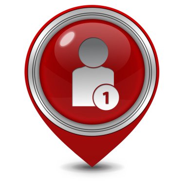 Beyaz arka plan üzerinde işaretçi simgesi ekleme