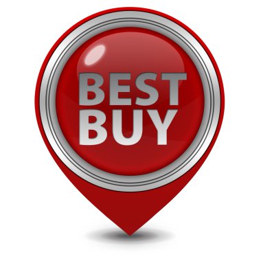 İşaretçi simgesi beyaz arka plan üzerinde en iyi satın